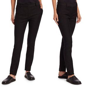 The Row Jodphur Skinny Paneled Pants SZ 6 Black Stretch Fit Split Cuff